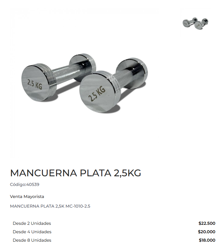 mancuerna plata 2,5kg