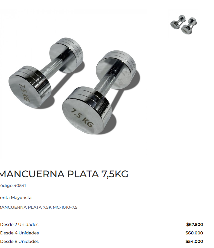 mancuerna plata 7,5 kg