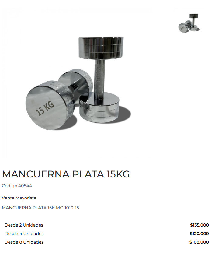 mancuerna plata 15kg