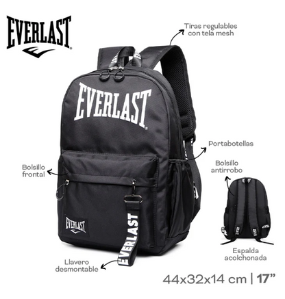 MOCHILA EVERLAST C/ LLAVERO (negro)