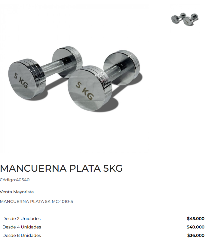mancuerna plata 5kg